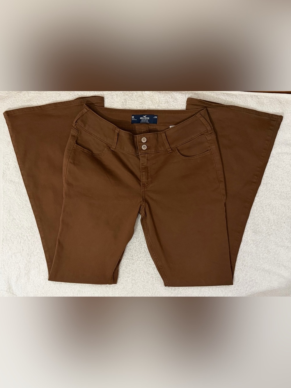 NWT Hollister Low-Rise Flare Pants Soft Stretch 8R Retro Y2K Boho Fairy Grunge